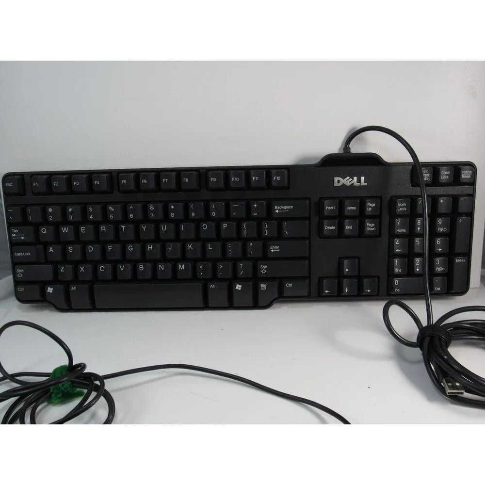 Dell Wired Keyboard KB212-B for PC USB Full Size Standard Layout - Lot Of 2